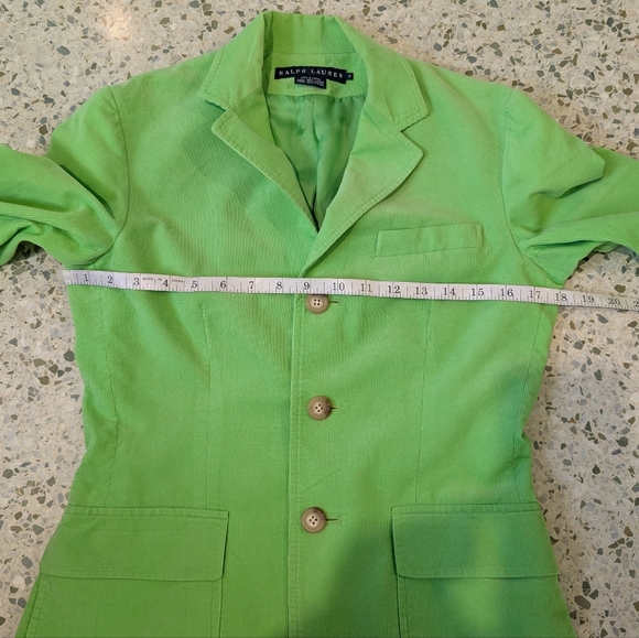 Ralph Lauren Green Corduroy Fitted Blazer - Picture 6 of 8